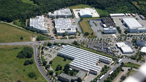 Unternehmen, Profiling, Industrie, Gebäude von oben Industriegebiet aus der Vogelperspektive