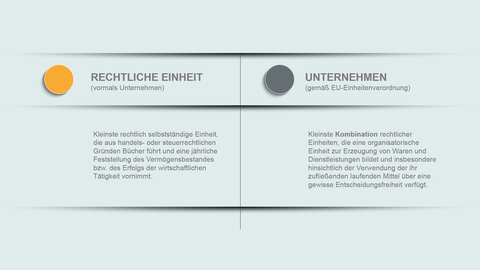 Unterscheidung von einer Rechtlichen Einheit und eines Unternehmens