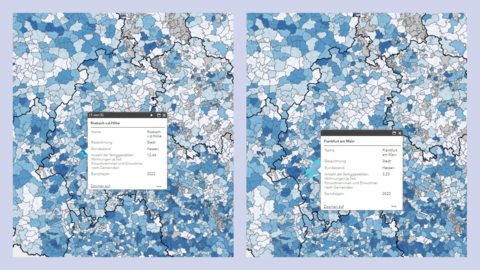 Grafik Neubauatlas Frankfurt am Main und Rosbach von der Höhe